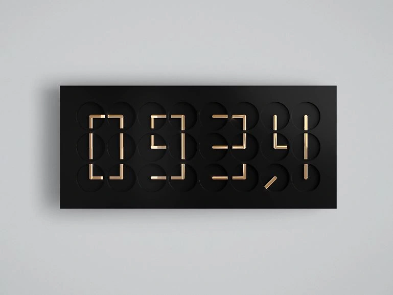ClockClock 24 Black Gold