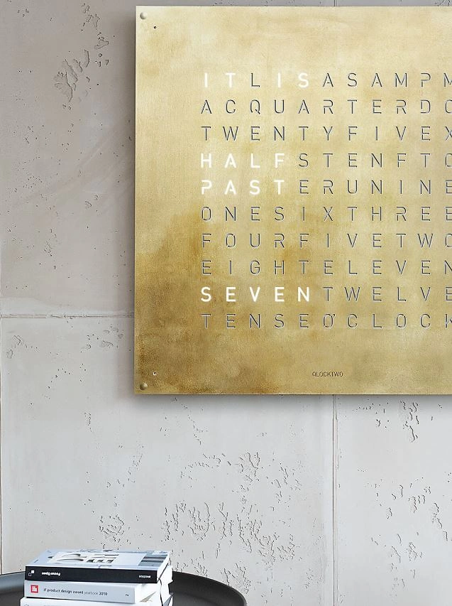 QLOCKTWO EARTH 90 - Creator's Edition Silver & Gold