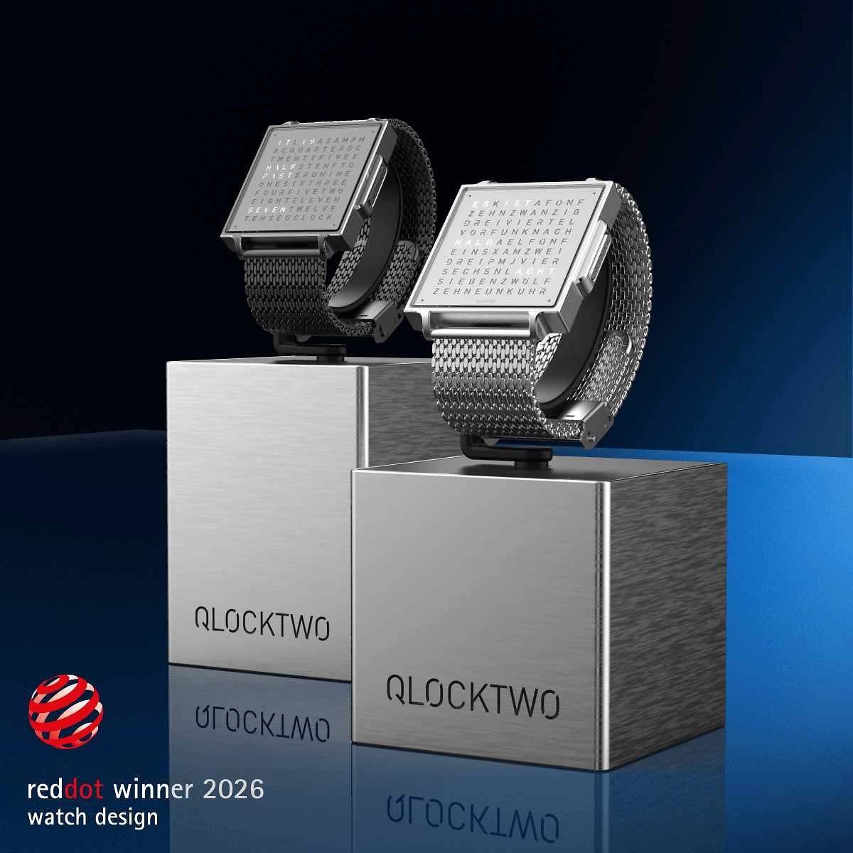 QLOCKTWO Wrist - Fine Steel