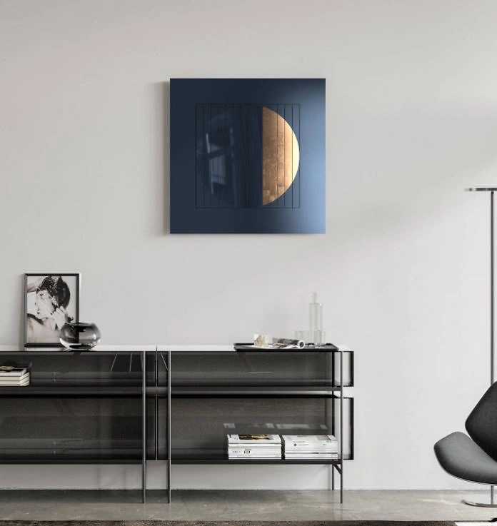 QLOCKTWO MOON 90 - Midnight Moon Gold