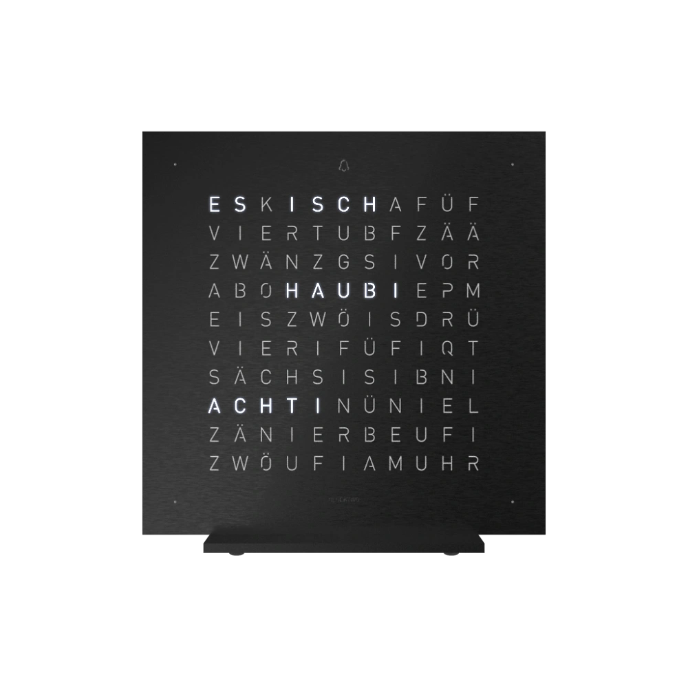 QLOCKTWO FRONTCOVER EARTH 13.5 - Deep Black