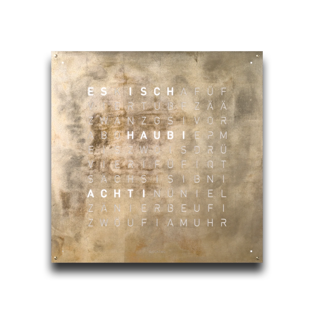QLOCKTWO EARTH 45 - Creator's Edition Silver & Gold