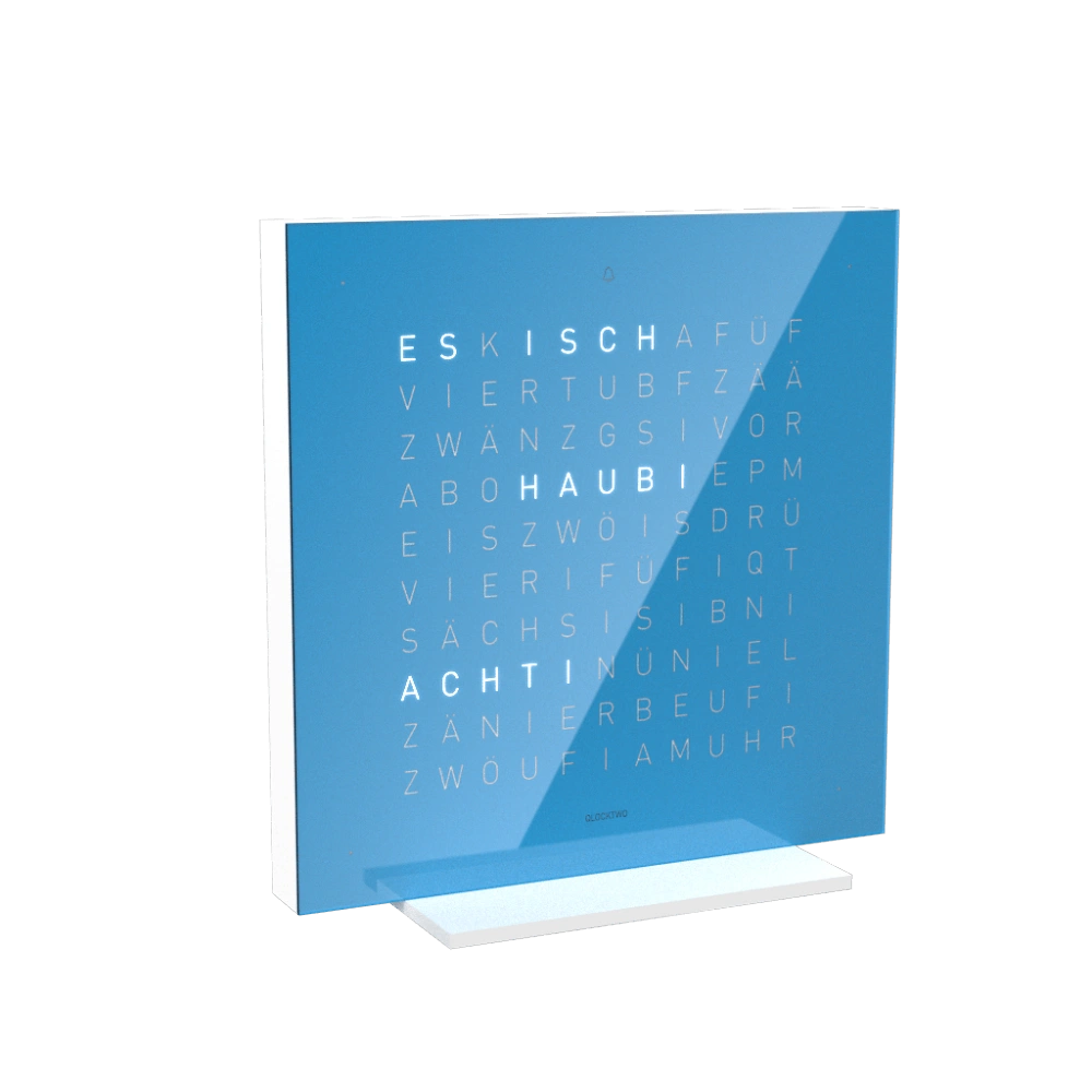 QLOCKTWO FRONTCOVER EARTH 13.5 - Blue Candy