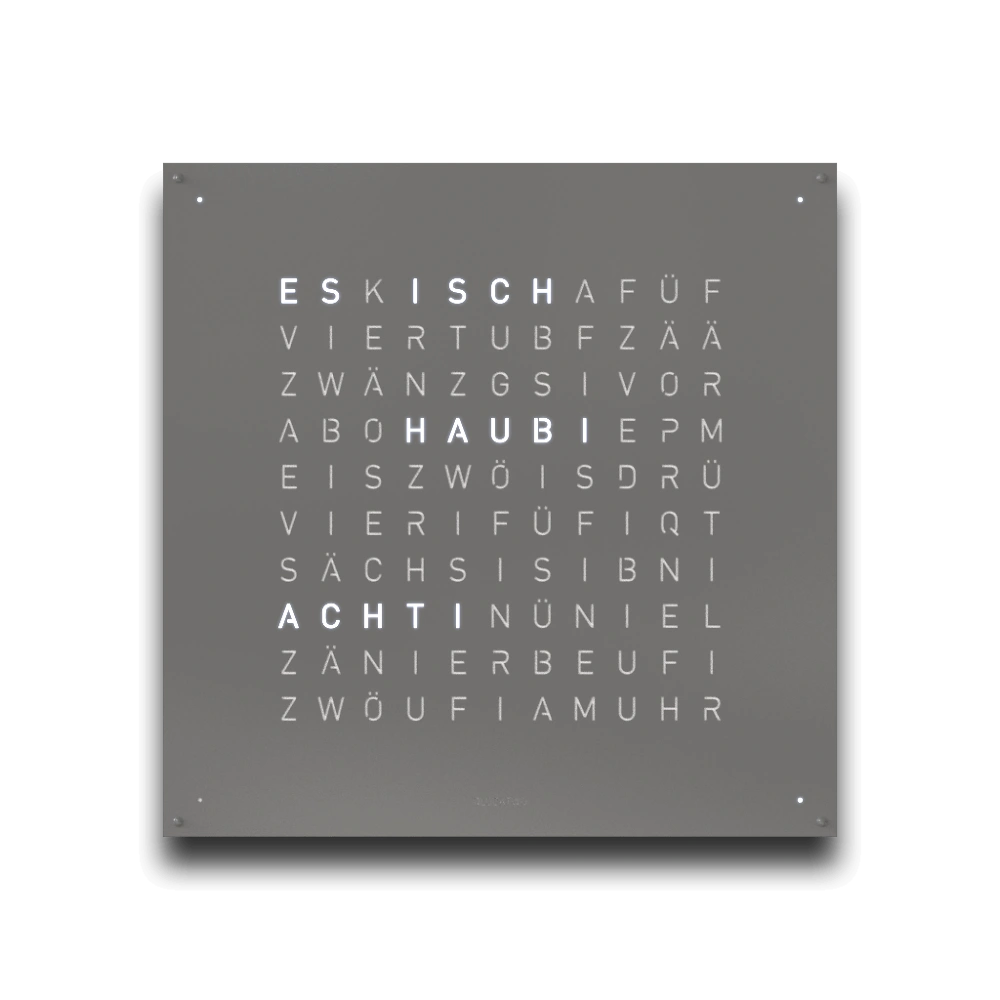 QLOCKTWO EARTH 90 - Grey Pepper