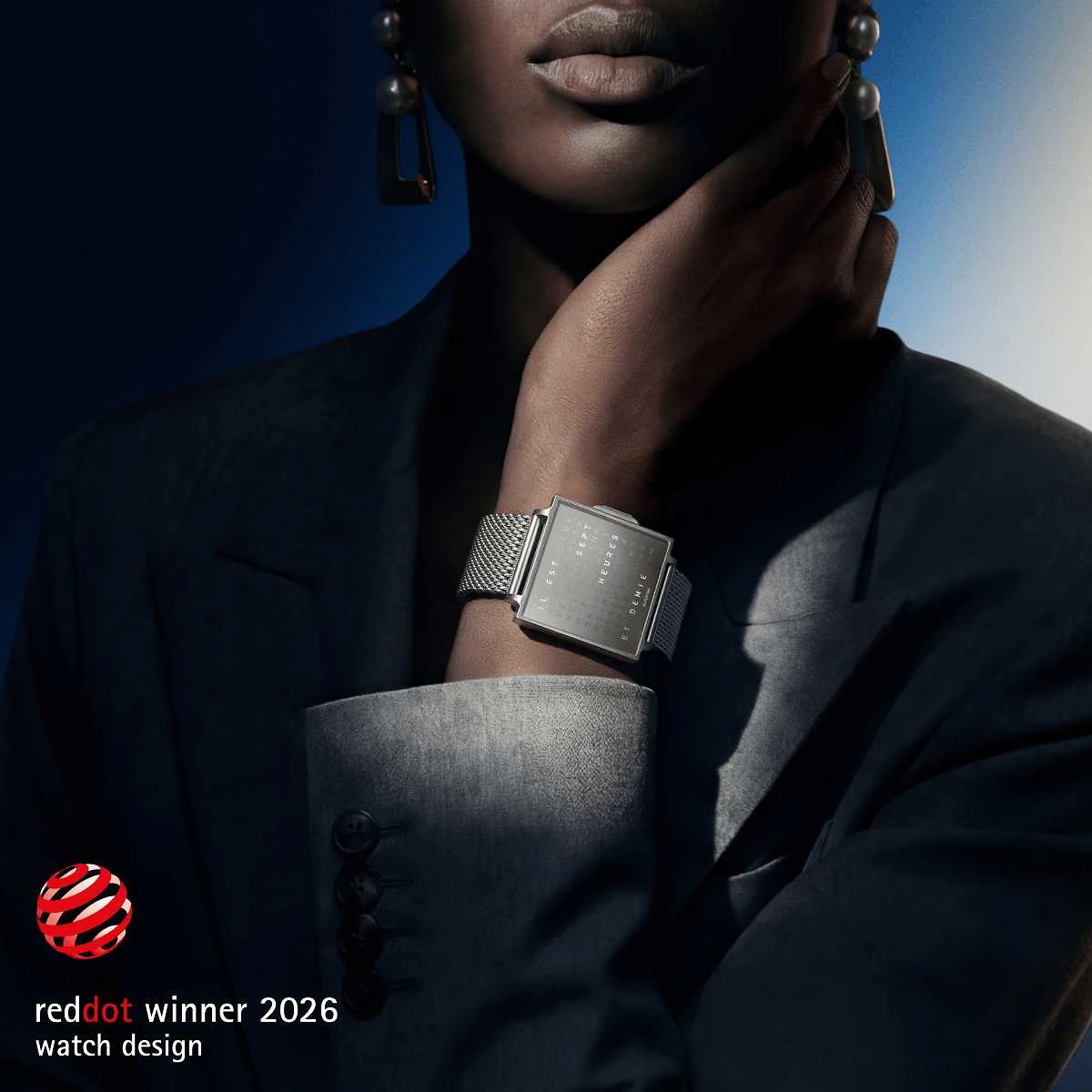 QLOCKTWO Wrist - Fine Steel