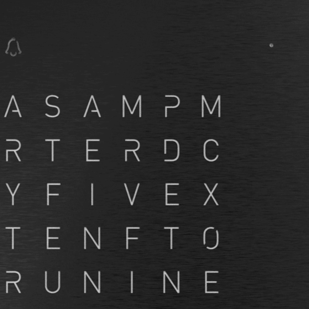 QLOCKTWO FRONTCOVER EARTH 13.5 - Deep Black