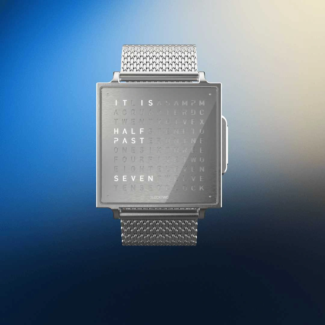 QLOCKTWO Wrist - Fine Steel