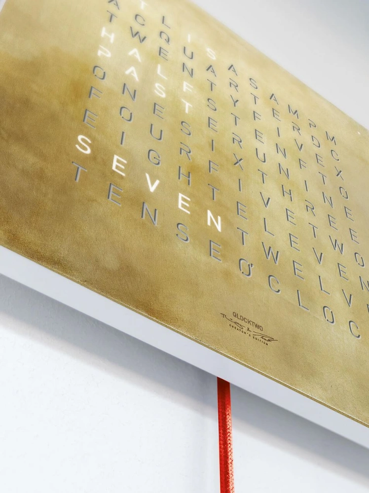 QLOCKTWO EARTH 45 - Creator's Edition Silver & Gold