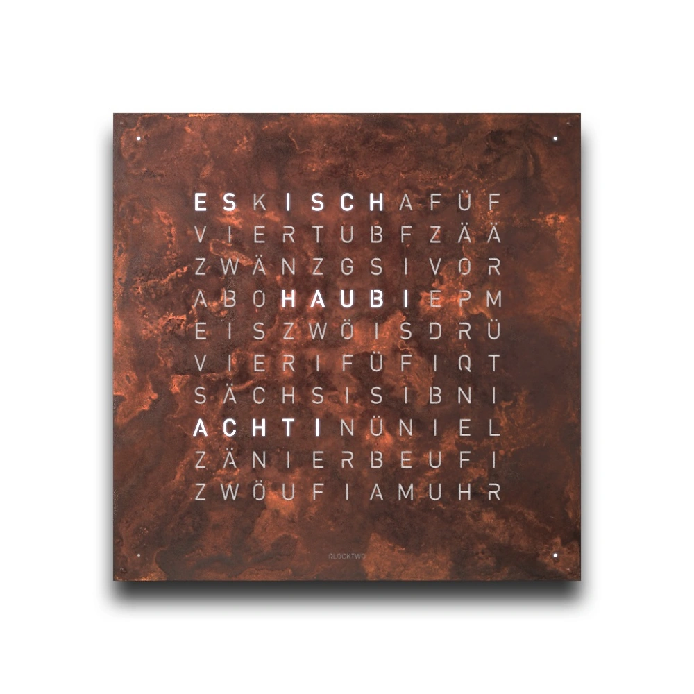 QLOCKTWO EARTH 90 - Creator's Edition Rust