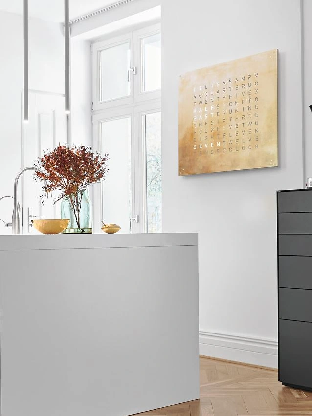 QLOCKTWO EARTH 90 - Creator's Edition Silver & Gold