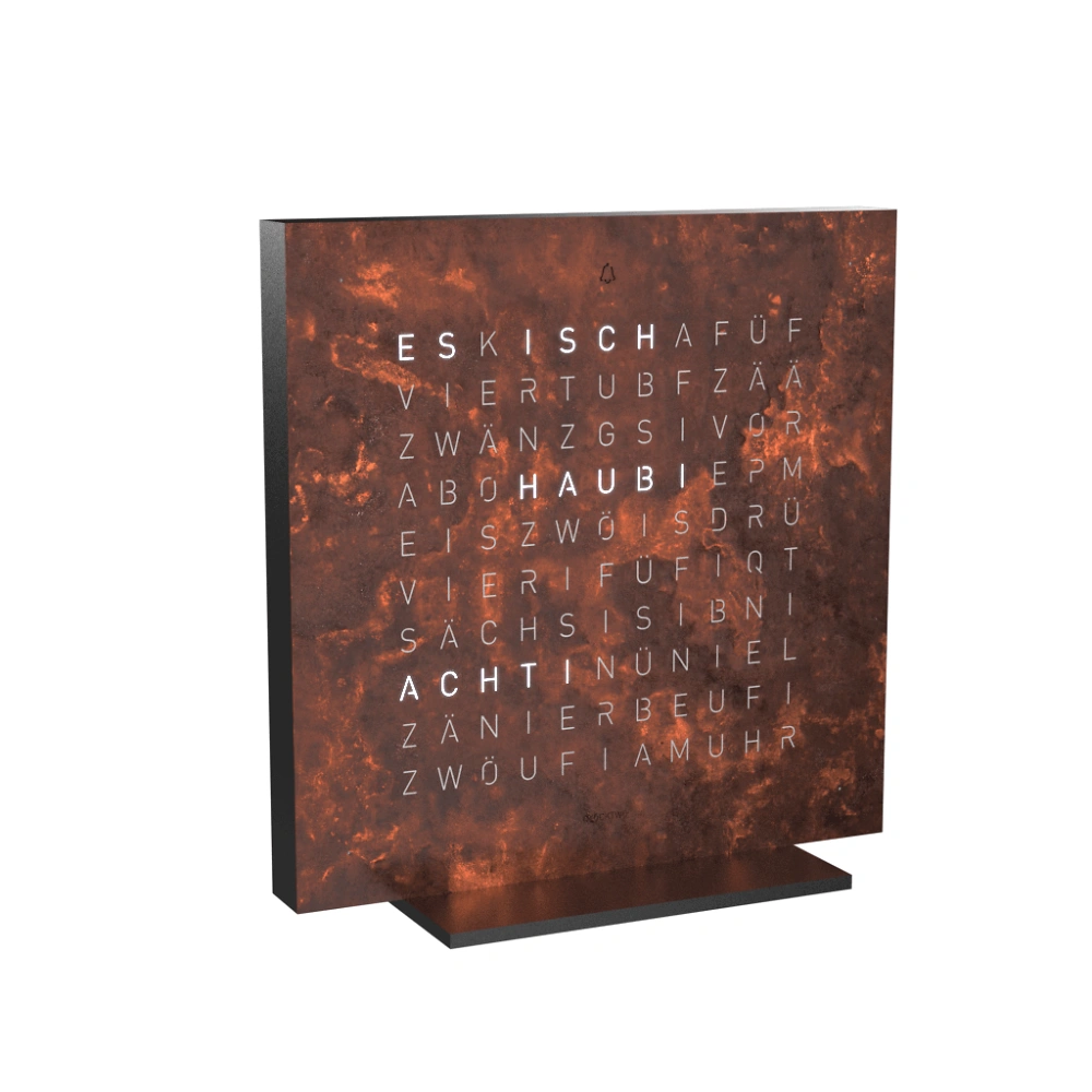 QLOCKTWO FRONTCOVER EARTH 13.5 - Rust