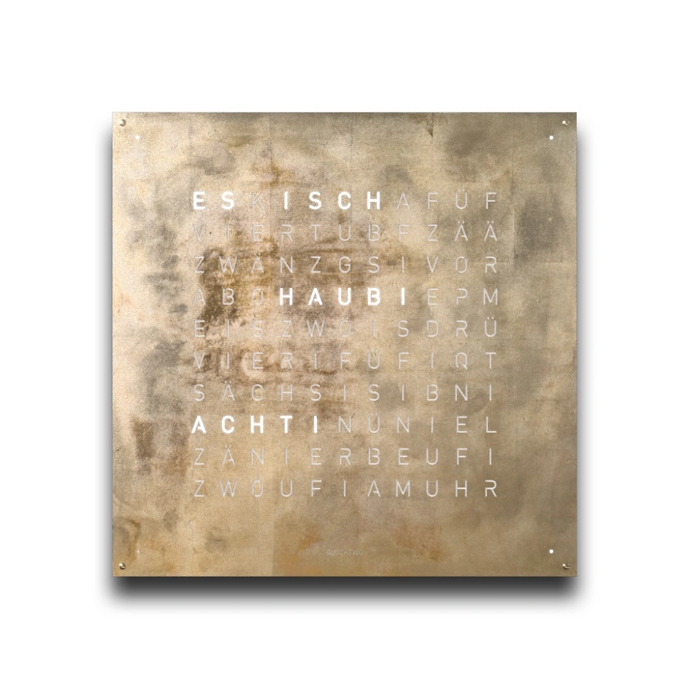 QLOCKTWO EARTH 90 - Creator's Edition Silver & Gold