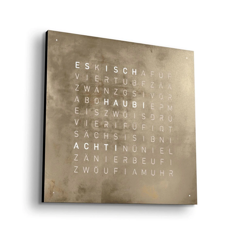 QLOCKTWO EARTH 90 - Creator's Edition Silver & Gold