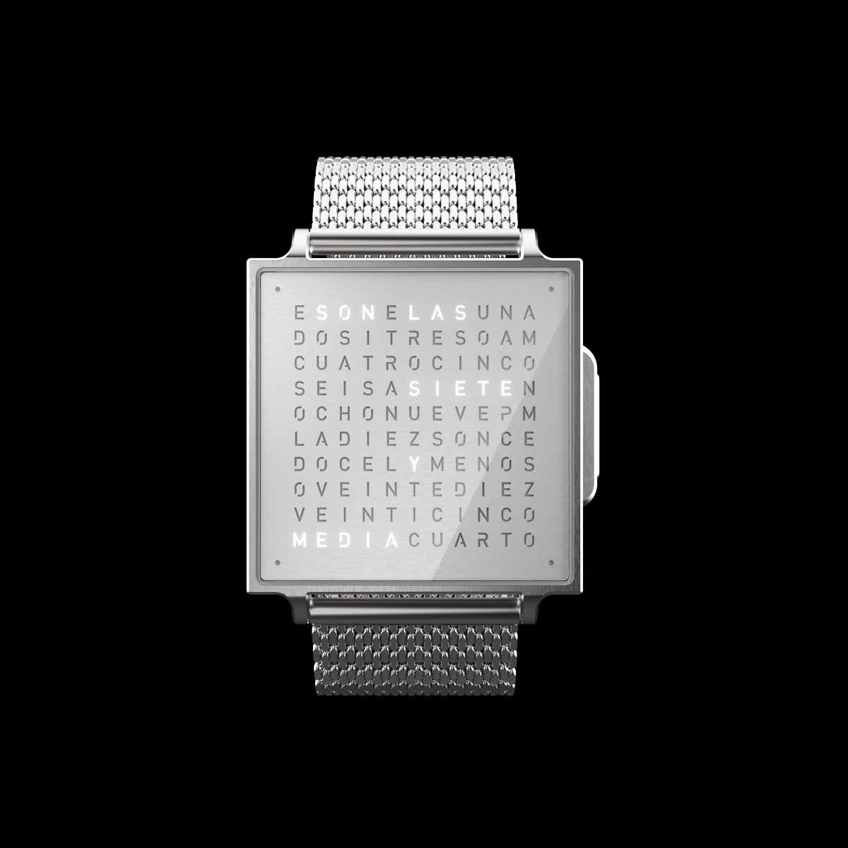 QLOCKTWO Wrist - Fine Steel